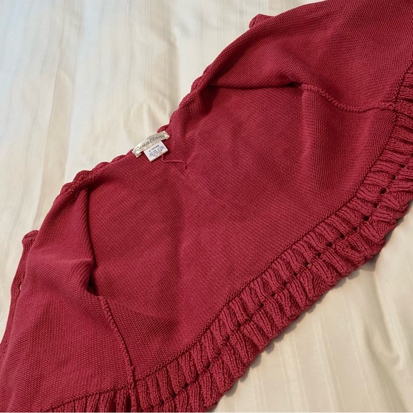 Vtg Renattoni Girls Hand Made Cardigan/ Crocheted Trim, Farm House Button Down - Picture 5 of 8